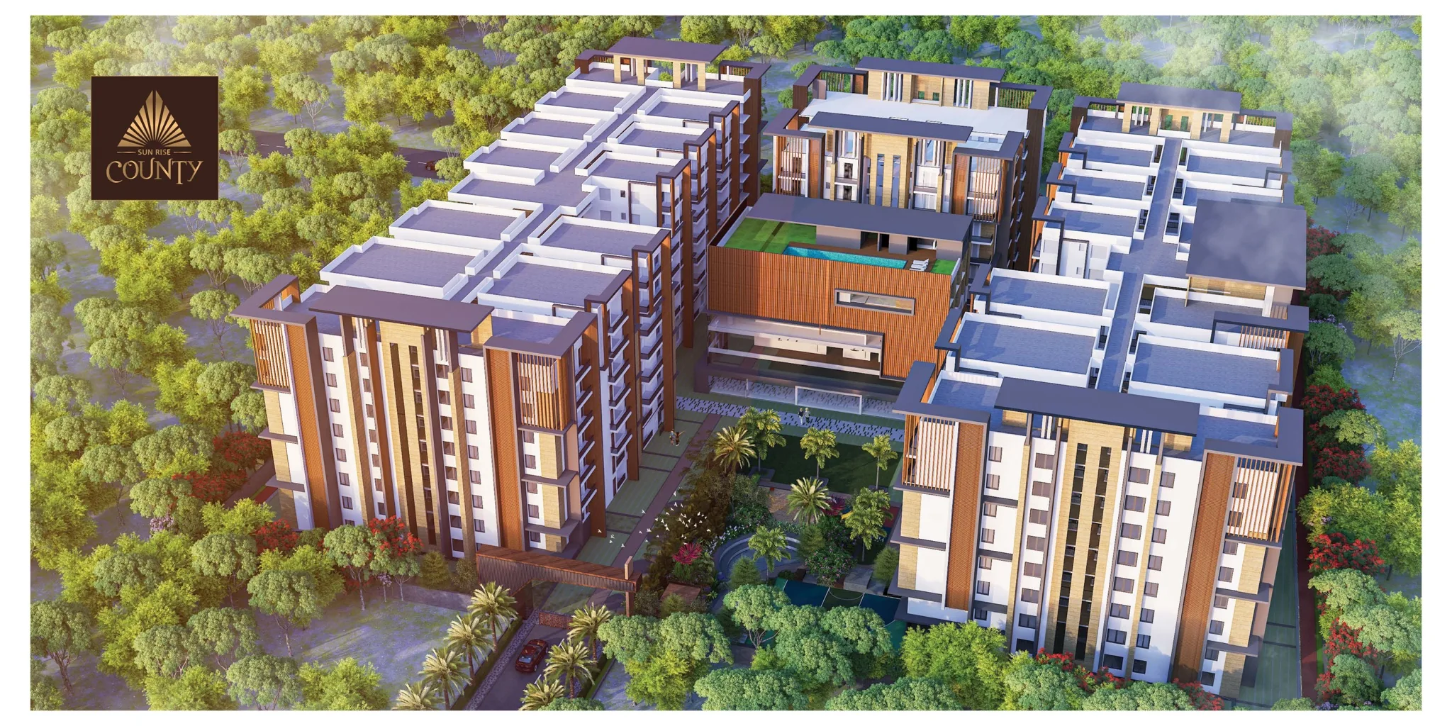 Sun Rise County Official 3D Apartment Towers